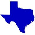 Texas map silhouette